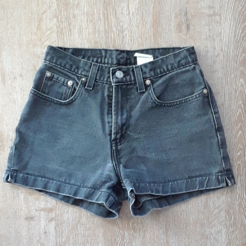 Vintage Jordache Black High Waisted Faded Shorts